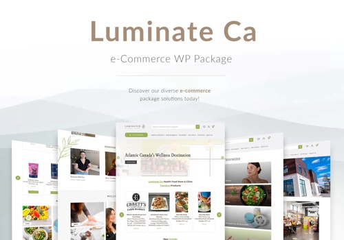 Web Design Package Example: Woocommerce for a Wellness Market - Luminate Ca