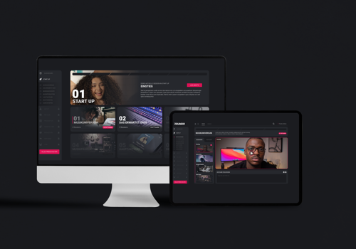 UX/UI Design Package Example: Online learning and teaching platform for musicans