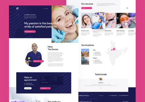 Web Development Package Example: Dentist Wordpress Website Design