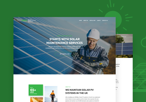 Web Design Package Example: Solar Maintenance Services