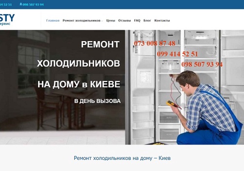 Web Development Package Example: Creation of a refrigerator repair service website