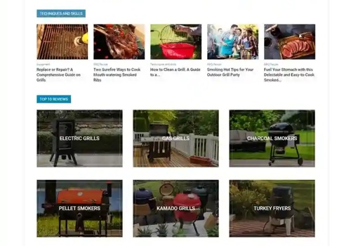 Web Development Package Example: Grills forever