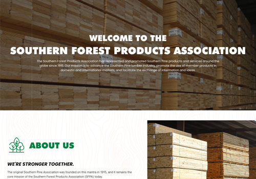 Search Engine Optimization Package Example: Project with  Southern Forest Products Association