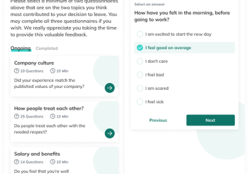 Custom Software Development Package Example: Exit Interviews
