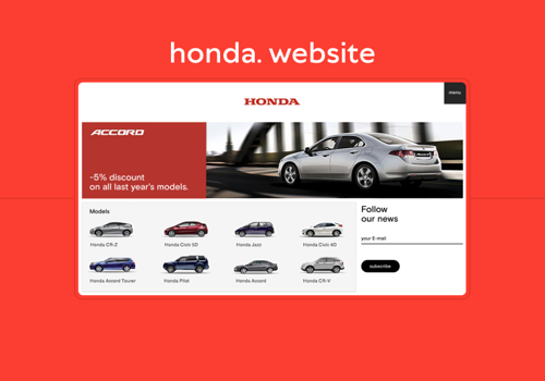 Web Development Package Example: Honda
