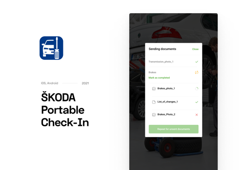 Mobile App Development Package Example: ŠKODA Portable Check-In