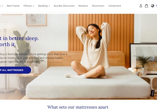 Ecommerce Marketing Package Example: E-commerce growth for Sonno