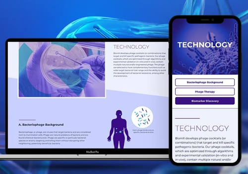 UX/UI Design Package Example: BiomX