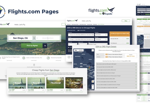 Search Engine Optimization Package Example: Flights.com (Expedia) PAGES drive 1.2M in traffic