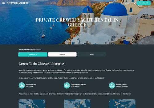 IT Staff Augmentation Package Example: Luxury Yacht Charters Booking Platform