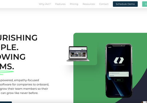 Web Design Package Example: Website and Brand Style Guide for iAct