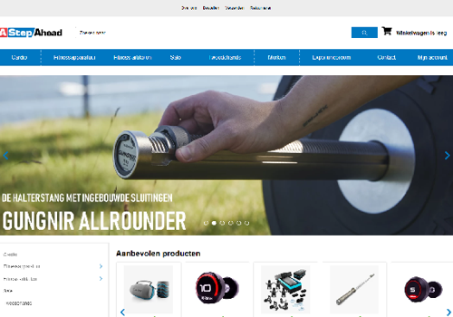 E-Commerce Development Package Example: AStepAhead - fitness artikelen en fitnessapparatuu