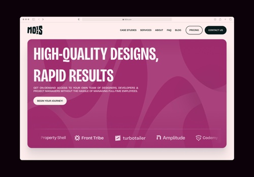 Web Development Package Example: Moxxs - your design partner