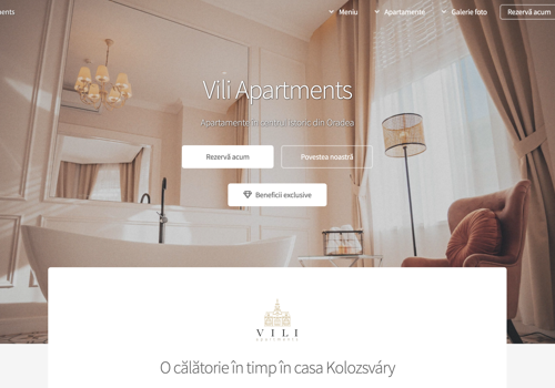 Web Development Package Example: Vili Apartments Robust Web App