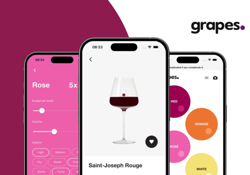 Mobile App Development Package Example: Grapes: Natural Wine