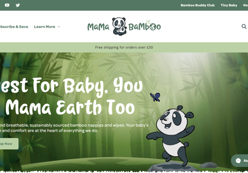 E-Commerce Development Package Example: Web build for sustainable nappy company