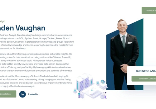 Web Design Package Example: Brenden Vaughan - Informational Wordpress