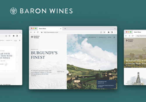 Web Development Package Example: BaronWines
