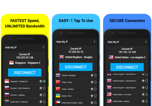 UX/UI Design Package Example: Hide My IP