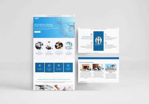 Web Design Package Example: Air Scrub Duct Cleaning Web design & development