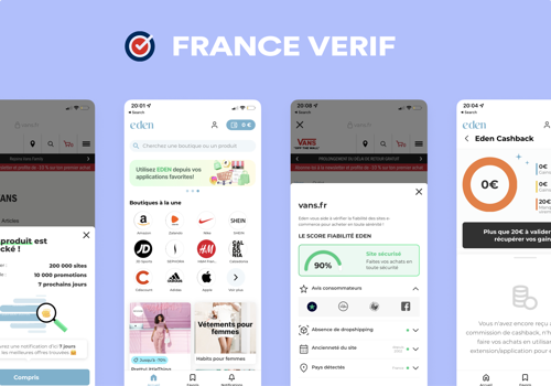 Mobile App Development Package Example: FranceVerif—AI-powered shopping security platform