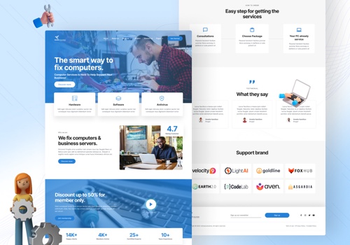 Web Design Package Example: Web Design for Computer services firm