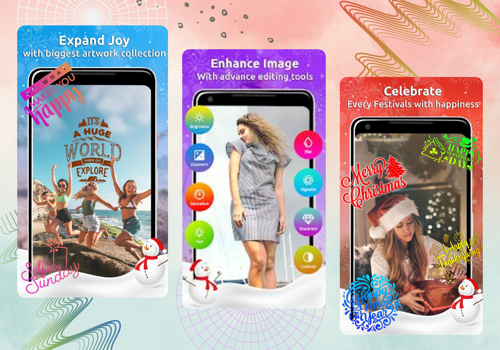 Custom Software Development Package Example: Art & Text on Photo and Photo