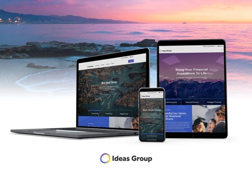 Web Design Package Example: Ideas Group – Financial Agency Elementor Site
