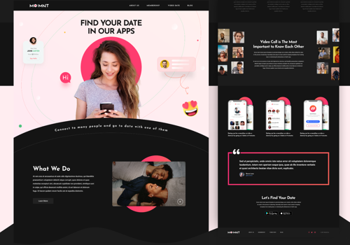 Web Design Package Example: MOMNT website design