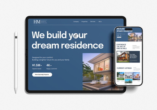 Web Development Package Example: Stunning Website for a Real Estate Developer