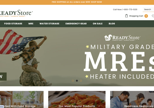 Web Design Package Example: Website for the Ready Store