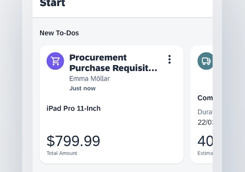 UX/UI Design Package Example: Cross Platform Mobile App for Large size tech comp