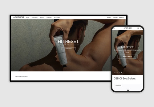 Web Design Package Example: Customized eCommerce Design focus on brand's stor