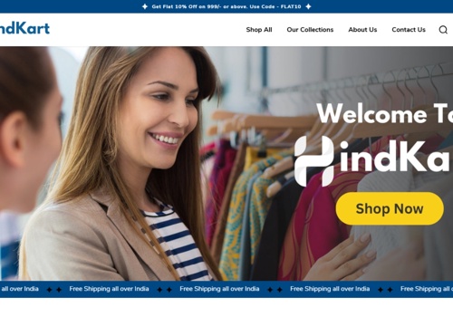 Web Design Package Example: Hindkart: Trendy Apparel Marketplace on Shopify