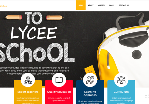 Advertising Package Example: School Website