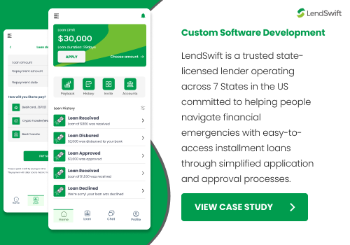 Custom Software Development Package Example: Custom Software Development for Lendswift