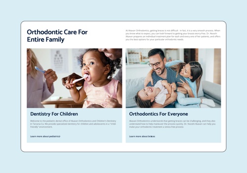 Branding Package Example: Akavan Orthodontics Brand & Web Design