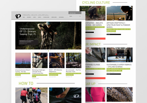 Web Development Package Example: PEARL iZUMi Cycling Gear