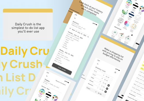 Mobile App Development Package Example: Daily Crush List – Smart Task Manager for iOS