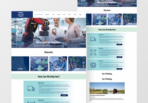 Web Development Package Example: Lake County Partners