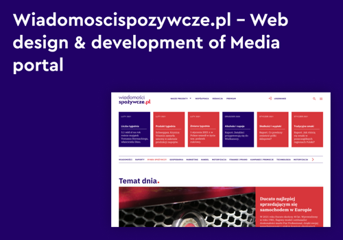 Web Development Package Example: Web design & web development of Media portal
