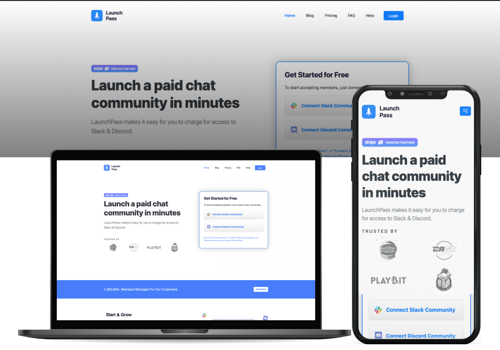 Web Development Package Example: LaunchPass