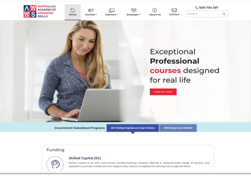 UX/UI Design Package Example: Online Training