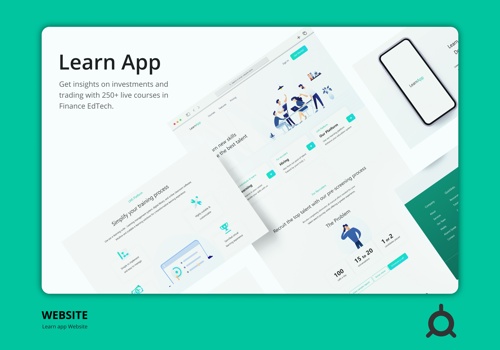 UX/UI Design Package Example: Learning Platform website and App Design