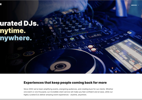 Branding Package Example: Scratch Event DJ's - Key Messaging & Branding
