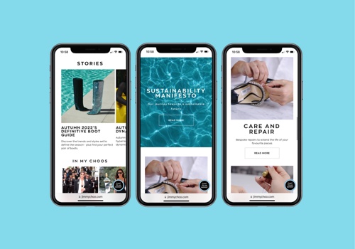 UX/UI Design Package Example: JIMMY CHOO - UX/UI