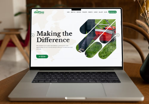 Web Design Package Example: Website Development Dalpon Lawn Care
