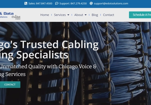 Web Design Package Example: Website design for Cabling Company