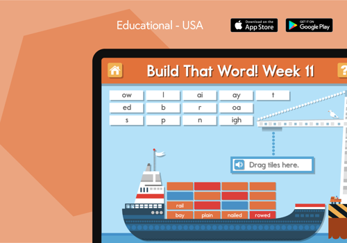 Mobile App Development Package Example: Tablet Game Help Learning How Words are Formed