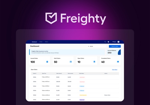Web Development Package Example: Freighty - Shipping insurance platform